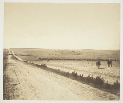 Manövrar, Camp de Châlons, 1857. av Gustave Le Gray