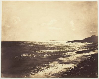 Medelhavet med berget Agde av Gustave Le Gray