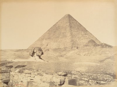 Pyramiderna i Giza, 1865-69. av Gustave Le Gray