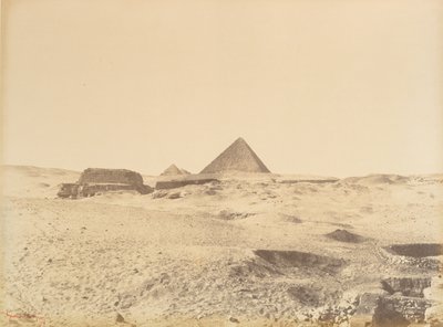 Pyramiderna i Giza, 1865-69. av Gustave Le Gray