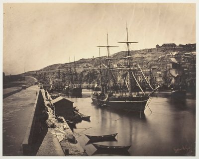 Hamnen och staden Sète-Mediterranean Port et Ville de Sète-Mediterranée, 1857. av Gustave Le Gray