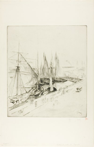 Tréports fiskebåtar av Gustave Leheutre