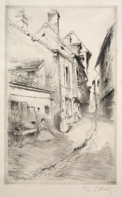 School Street i Troyes av Gustave Leheutre