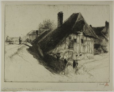 Lågsittande bondebostad, Troyes av Gustave Leheutre