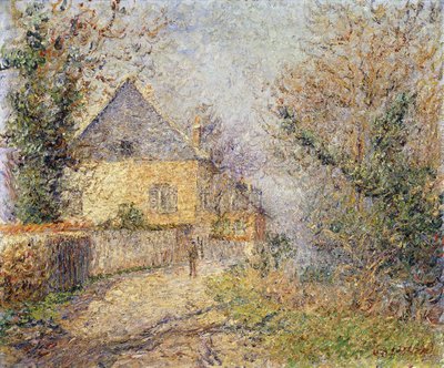 Hus på stranden av L "Eure, Louviers; Maisons au Bord de L" Eure, Louviers, 1902 av Gustave Loiseau