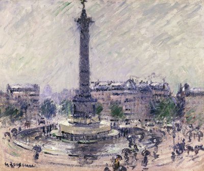 Paris, Place de la Bastille, ca 1922 av Gustave Loiseau