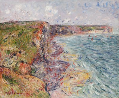 Segelbåtar nära klipporna, Yport; Segelbåtar nära Falaises, Yport, 1924 av Gustave Loiseau