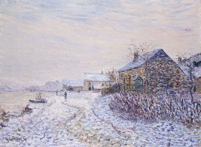 Snö vid Tournedos-sur-Seine, 1899 av Gustave Loiseau