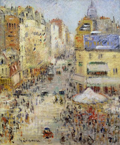 Den 14 juli i Paris, Rue de Clignancourt, 1925 av Gustave Loiseau