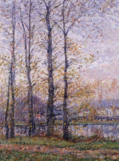 The Banks of the Oise vid Precy; Les Bords de l"Oise a Precy, av Gustave Loiseau