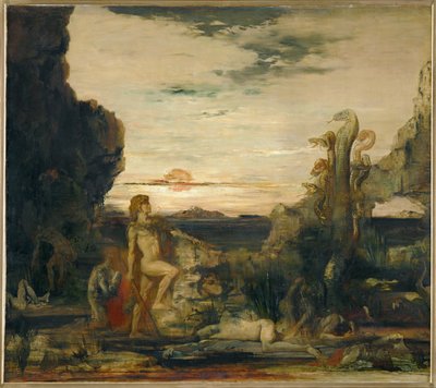 Herkules och hydran från Lernae (målning på duk) av Gustave Moreau