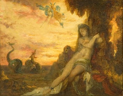 Perseus och Andromeda, ca 1870 (olja på panel) av Gustave Moreau