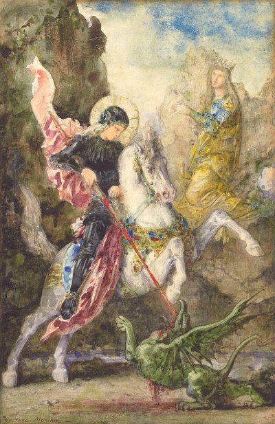 St. George och draken, 1869 av Gustave Moreau