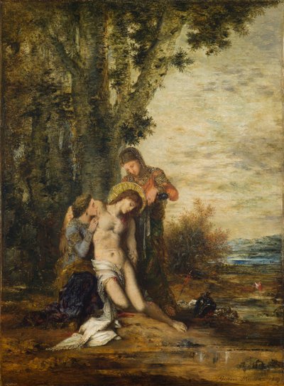 Den martyrdöda Sankt Sebastian av Gustave Moreau