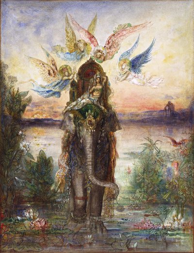 Den heliga elefanten Péri av Gustave Moreau