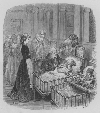 Barnsjukhuset av Gustave after Dore