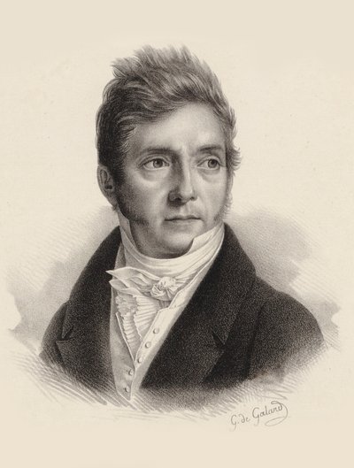 Porträtt av kompositören Pierre Jacques Joseph Rode 1774-1830. av Gustave de Galard