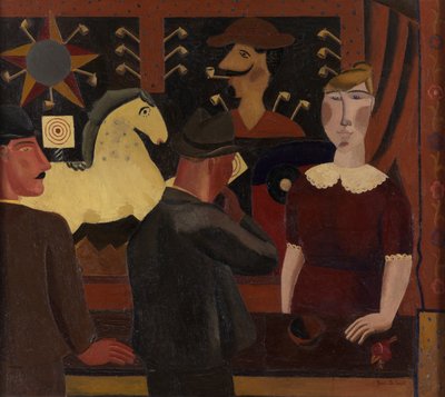The Shooting Gallery (olja på duk) av Gustave de Smet