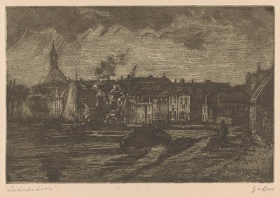 Leidschendam (originaltitel på objekt) av Gustave van der Does (signed by artist)
