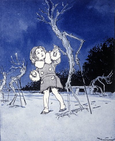 Illustration till "La storia di Peter Pan", fabel av James Matthew Barrie (JM eller J.M. Barrie av Gustavo Gustavino Rosso