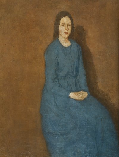 En ung kvinna i blått, ca 1914-15 av Gwen John