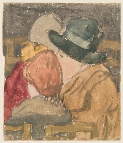 Figurer i kyrka (akvarell på papper) av Gwen John