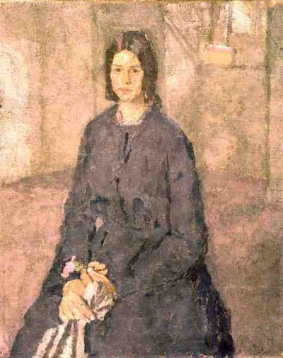 Flicka som håller en ros, ca 1915-25 av Gwen John