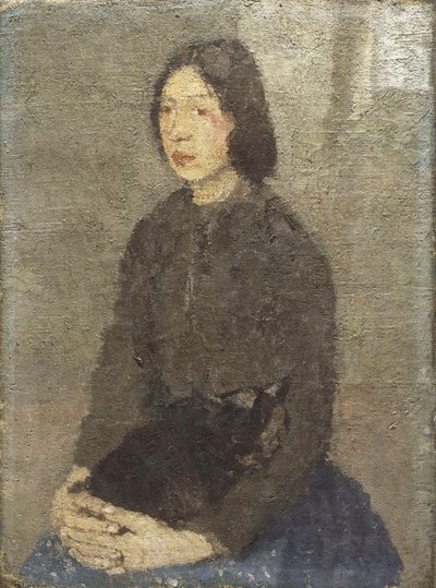 Flicka med katt i knät, av Gwen John