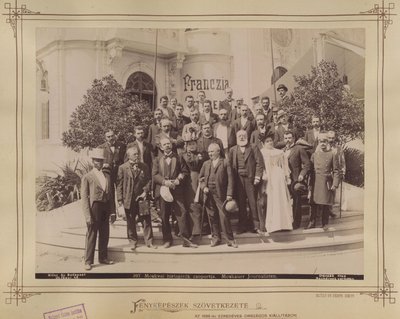 Millenniumutställning, journalister - Budapest XIV Fortepan 82827 av György Klösz