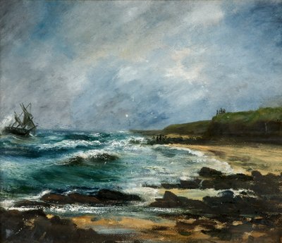 Vraket av den ryska ketchen Julerneck utanför Marsden Cliffs av H.C.B. Scott