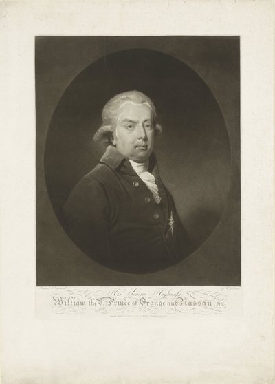 Porträtt av William V, Prins av Orange-Nassau av H.G. Does