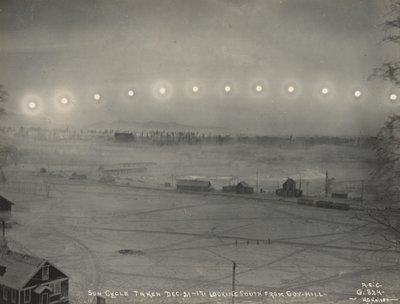Solcykeln tagen 21-17 dec. Ser söderut från Gov. Hill, 1917. av H.G Kaiser