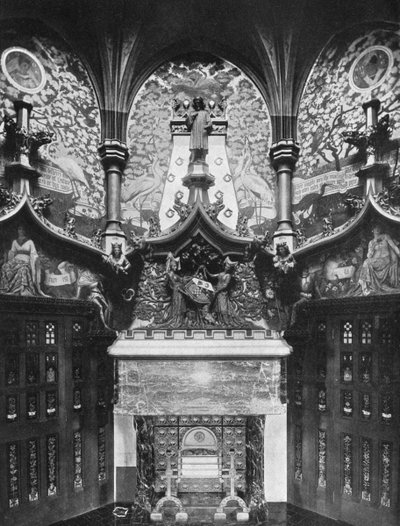 The Chaucer Room, Cardiff Castle, Wales, 1924-1926 av HN King