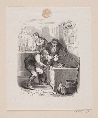 Illustration till "Lilla Claus och stora Claus" i H.C. Andersen, "Sagor och berättelser", volym 1 av H.P. Hansen