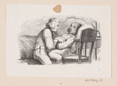 Illustration till "Reskamraten" i H.C. Andersen, "Sagor och berättelser", volym 1 av H.P. Hansen