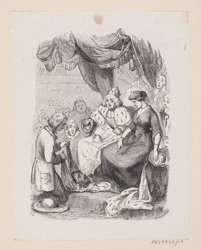 Illustration till "Reskamraten" i H.C. Andersen, "Sagor och berättelser", volym 1 av H.P. Hansen