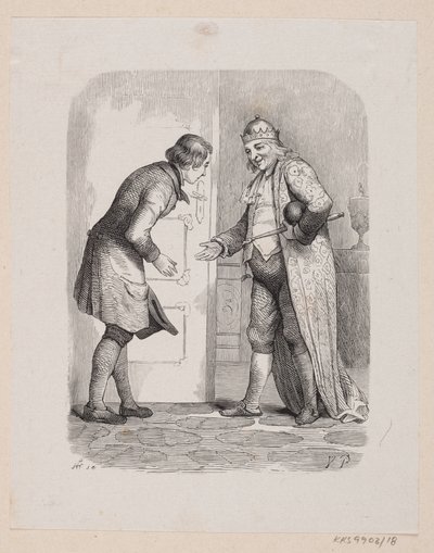Illustration till "Reskamraten" i H.C. Andersen, "Sagor och berättelser", volym 1 av H.P. Hansen