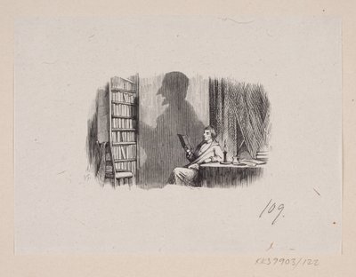 Illustration till "The Shadow" i H.C. Andersen, "Sagor och berättelser", volym 2 av H.P. Hansen