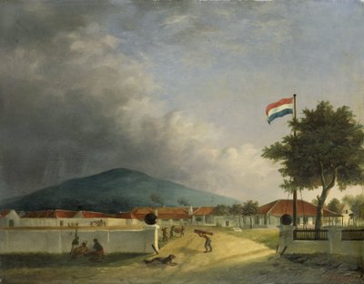 Kedawongs sockerfabrik nära Pasuruan, Java av H.Th. Hesselaar