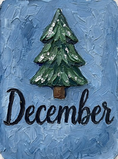 Julgran i december av HUGO