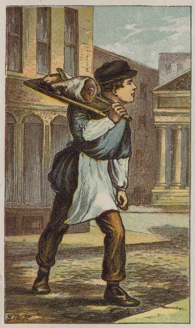Butcher Boy (färg litho) av H.W. (after) Petherick