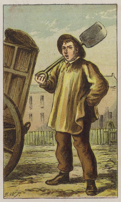 Dustman (färg litho) av H.W. (after) Petherick