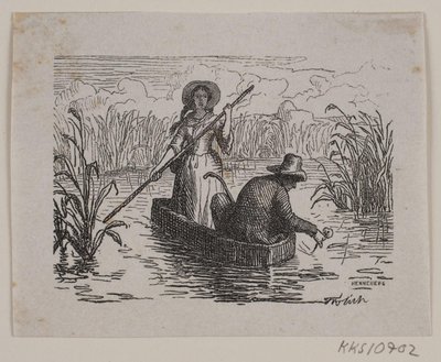 Illustration för T. A. Becker, "Ringen på Hastrup" av H. C. Henneberg