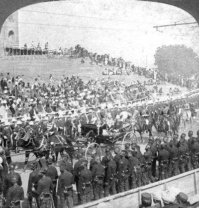 Procession av Maharajahs, Delhi, Indien, 1912. av H. D. Girdwood