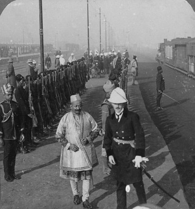 Statens ankomst av Maharaja av Benares till Delhi, Indien, 1912 av H. D. Girdwood