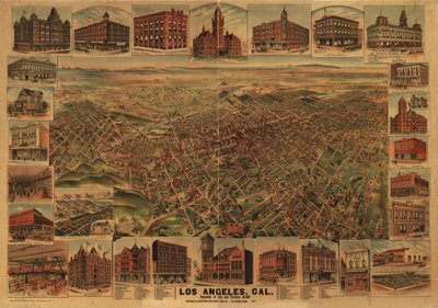 Los Angeles, Cal., befolkning i staden och omgivningarna 65 000. av H.; Elliott Pu Co.; Southern California Land Co. Elliott