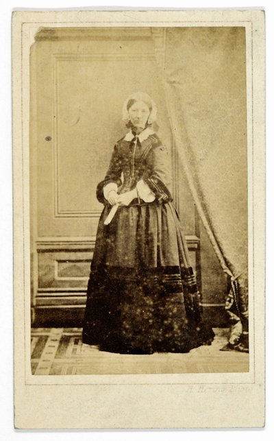 Carte-de-visite av Florence Nightingale, ca 1858 (bw-foto) av H. Hering