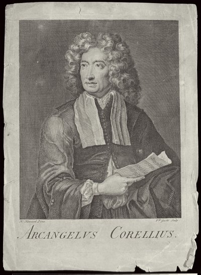 Arcangelo Corelli (1653-1713) graverad av Van der Gucht av H. Howard