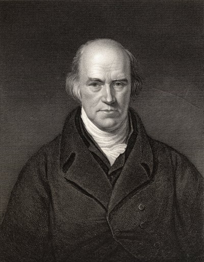 Davies Gilbert, ordförande för Royal Society, graverad av J. Thompson, från "National Portrait Gallery, volume II", publicerad omkring 1835. av H. Howard