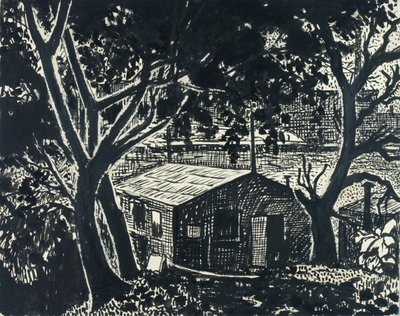 Utan titel (Hus i skogen) av H. Lyman Sayen